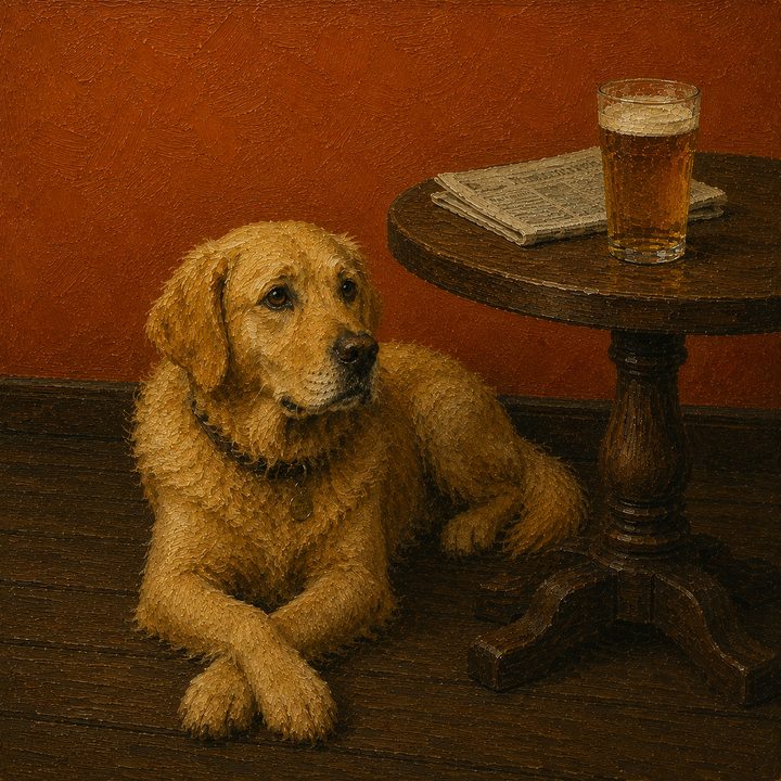 Dog and Pub — painting 16