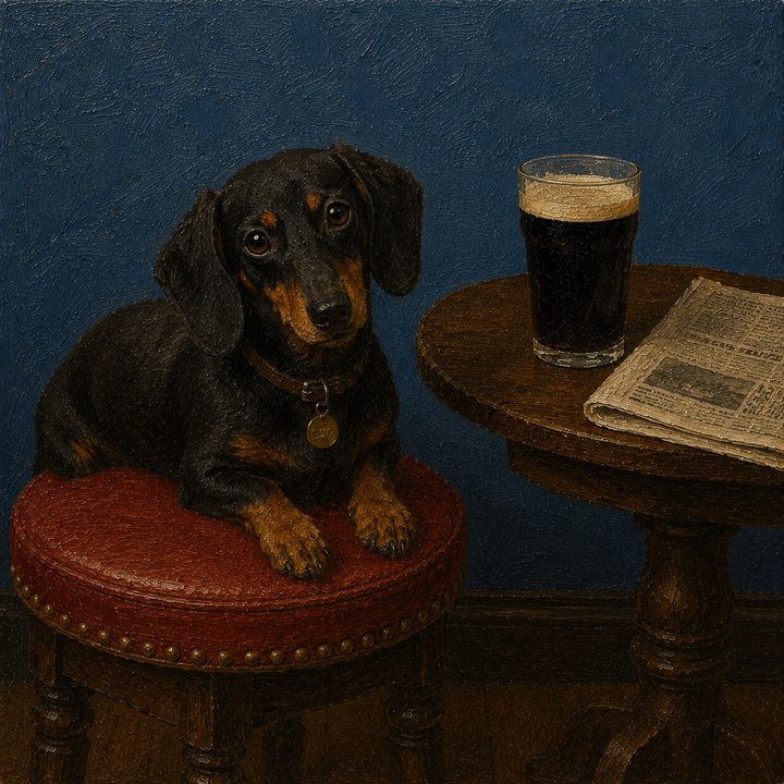 Dog and Pub — painting 17
