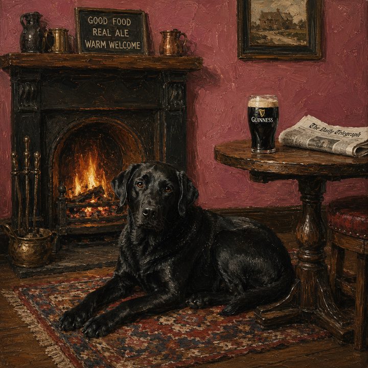 Dog and Pub — painting 24