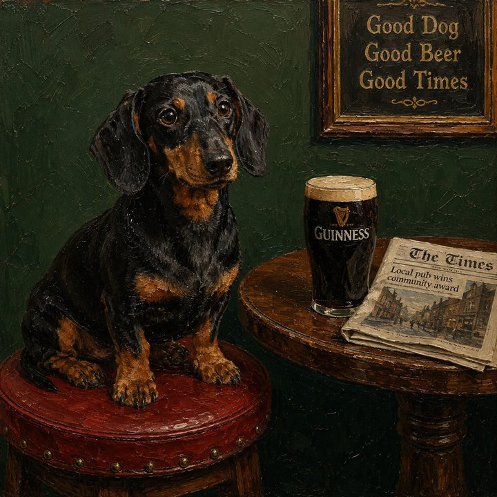 Dog and Pub — painting 28