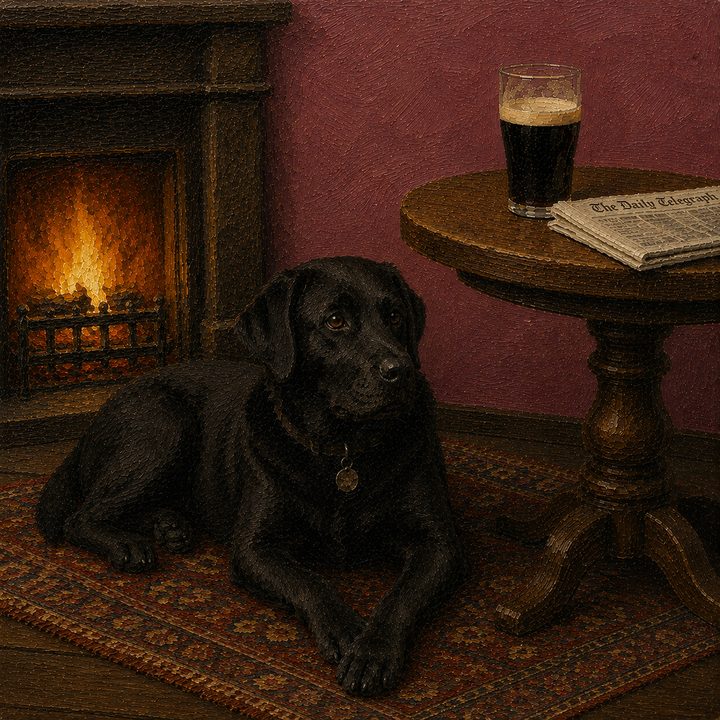 Dog and Pub — painting 33