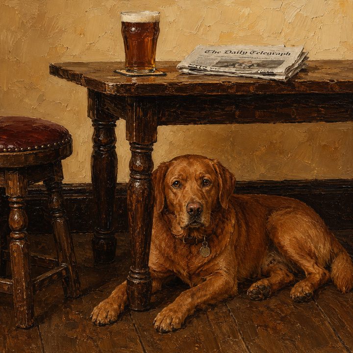 Dog and Pub — painting 42
