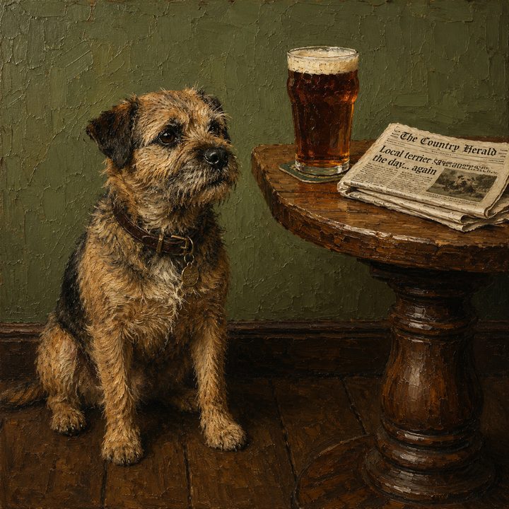 Dog and Pub — painting 43