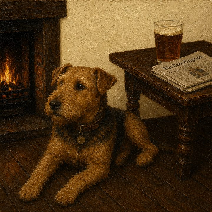Dog and Pub — painting 52