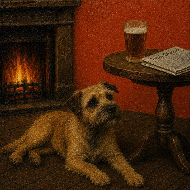 Dog and Pub — painting 55