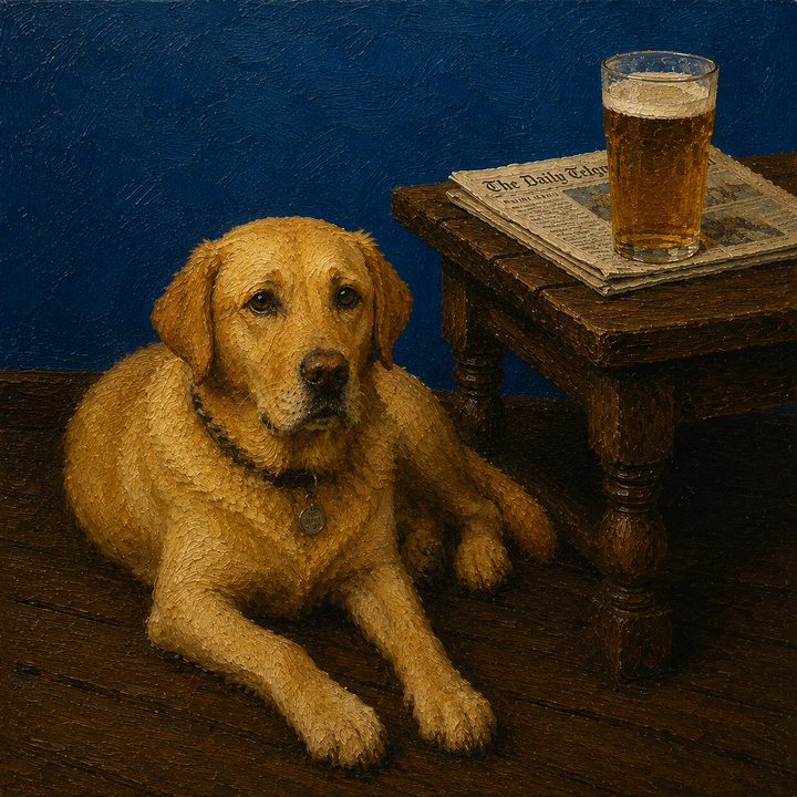 Dog and Pub — painting 61