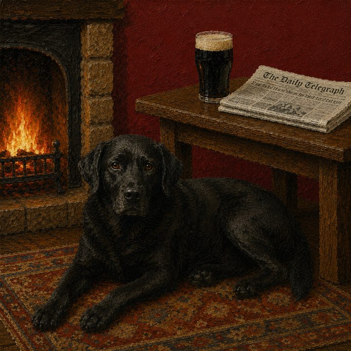 Dog and Pub — painting 63