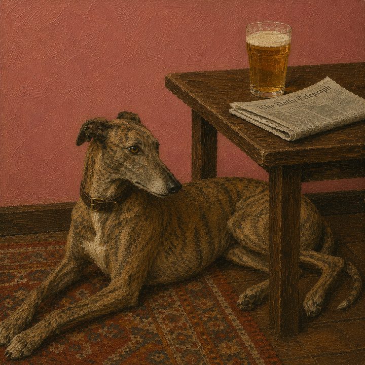 Dog and Pub — painting 66