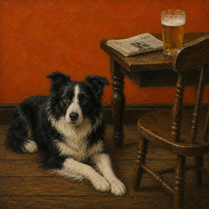 Dog and Pub — painting 69