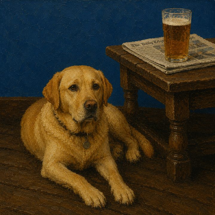 Dog and Pub — painting 71