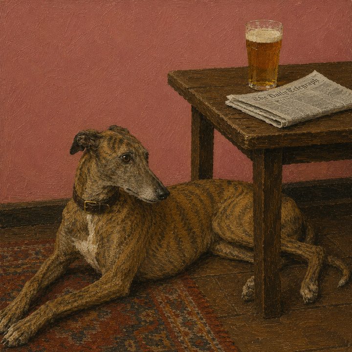 Dog and Pub — painting 75