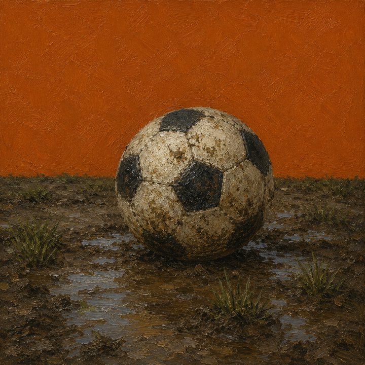 Muddy Football — painting 28