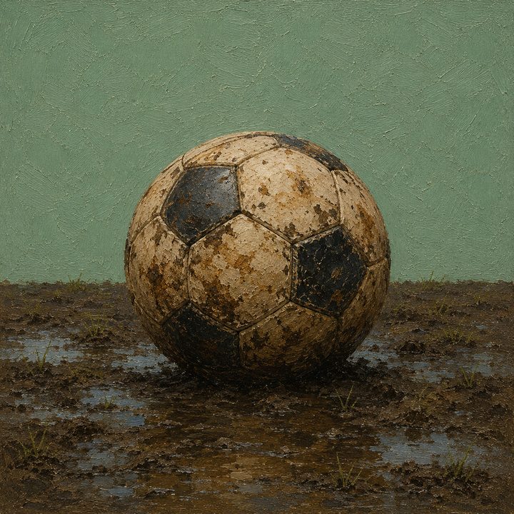 Muddy Football — painting 42