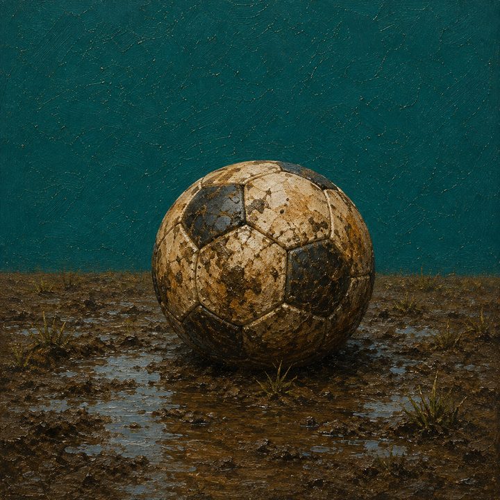 Muddy Football — painting 44