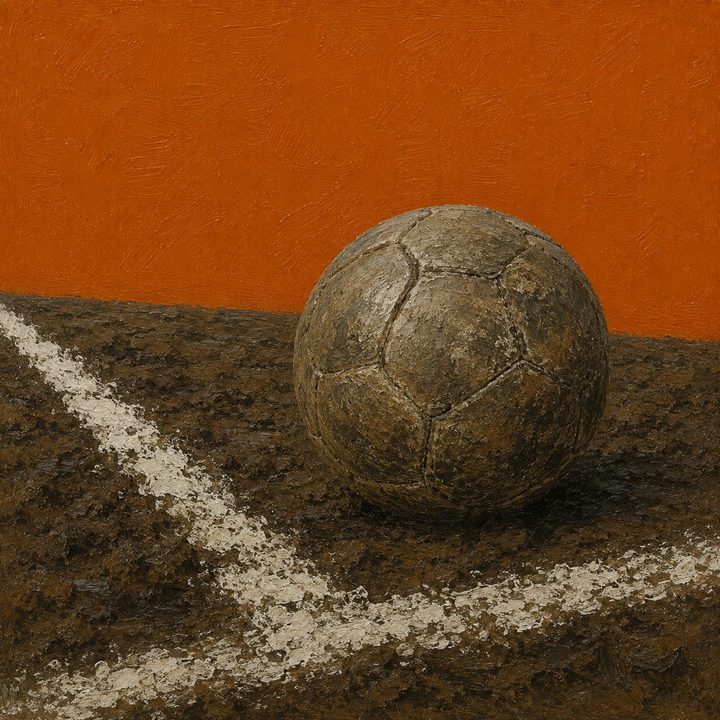 Muddy Football — painting 58