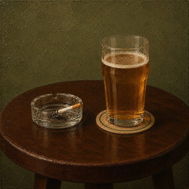 Pint and Cig — painting 02