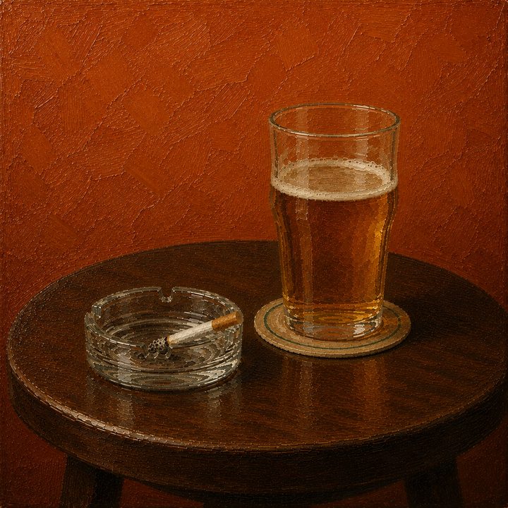 Pint and Cig — painting 14