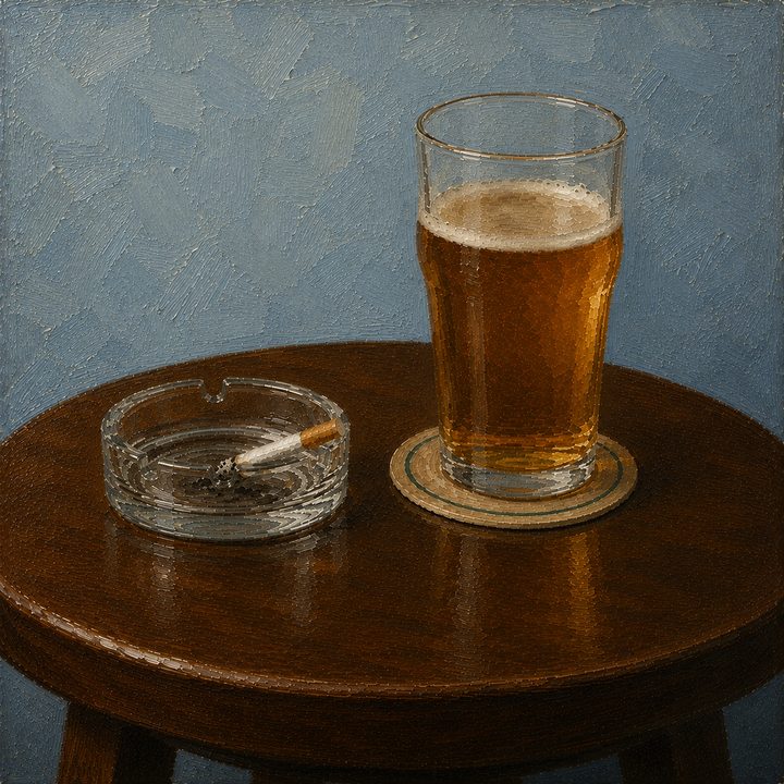 Pint and Cig — painting 17