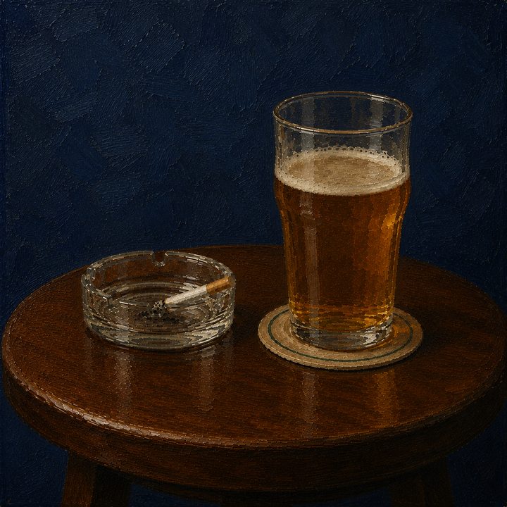 Pint and Cig — painting 19