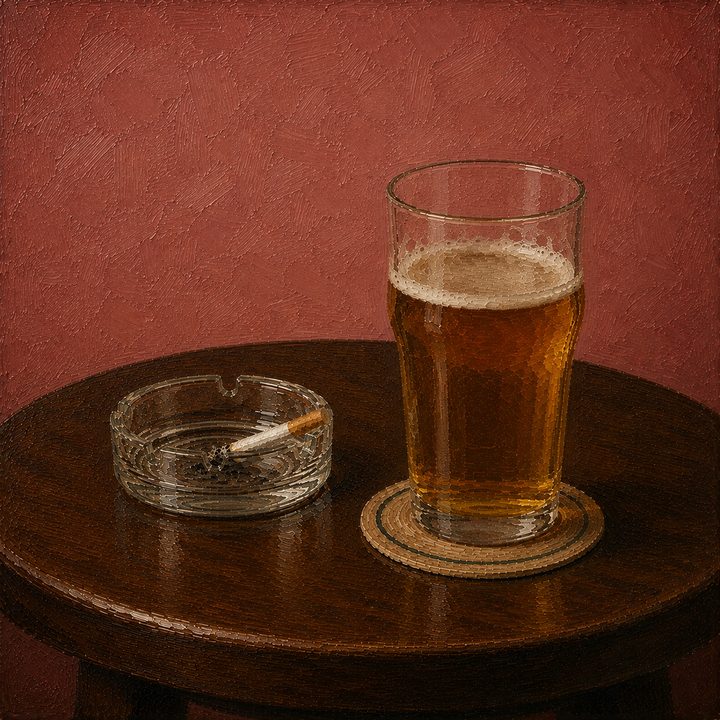 Pint and Cig — painting 21