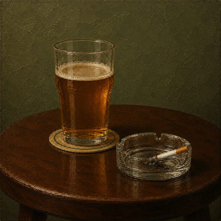 Pint and Cig — painting 22