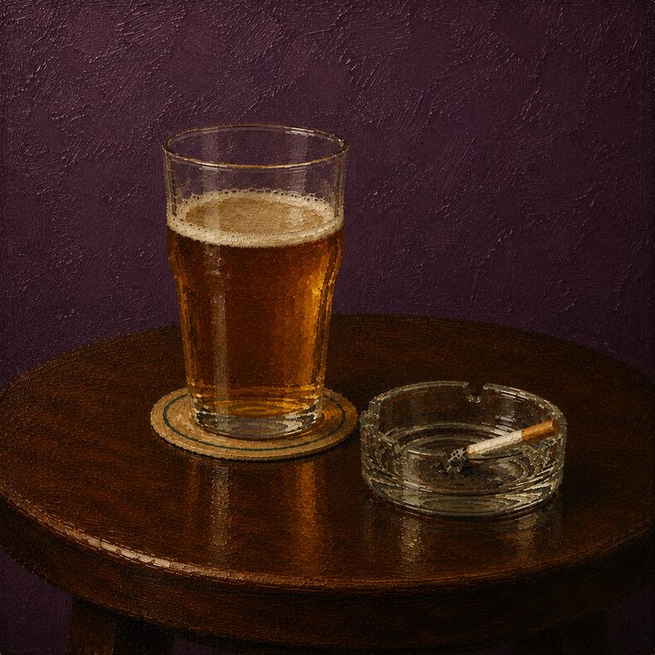 Pint and Cig — painting 26