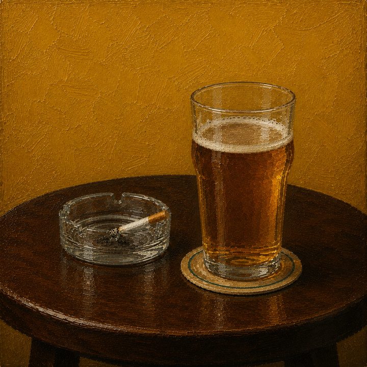 Pint and Cig — painting 28