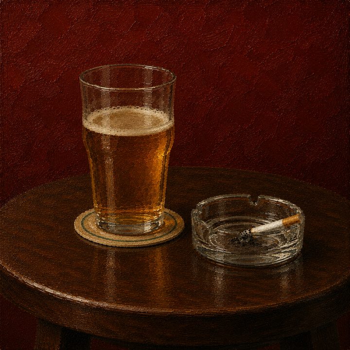 Pint and Cig — painting 30