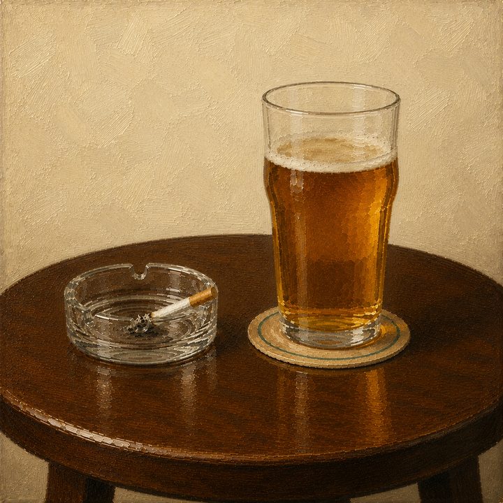 Pint and Cig — painting 33