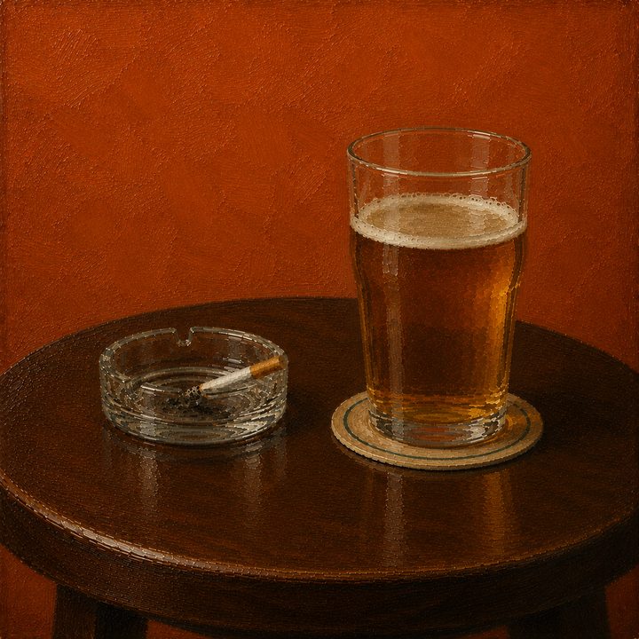 Pint and Cig — painting 34