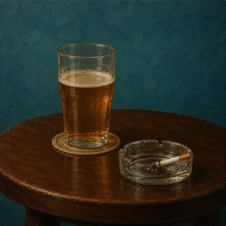 Pint and Cig — painting 48