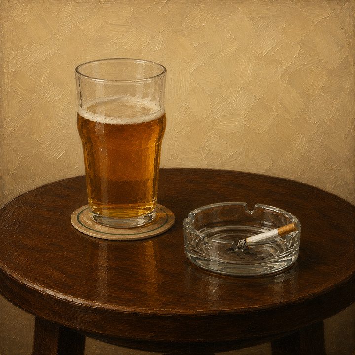 Pint and Cig — painting 50